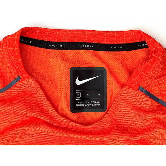 Nike Tech Pack Breathe NWT Men's Running Reflect Trim Orange Shirt Size Medium - Picture 6 of 16